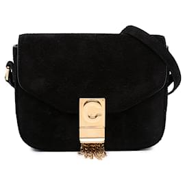 Bolso Pampille Pequeño de Suede Negro de Celine - Céline