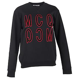 Pull en velours avec logo MCQ en coton noir - Autre Marque