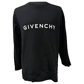Schwarzer Baumwoll-Sweatshirt mit Givenchy-Logo-Druck