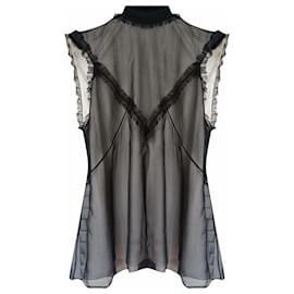 CHANEL 09A 2009 Karl Lagerfeld top de seda