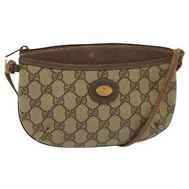 Gucci Borsa a Spalla GG Supreme PVC Beige Oro 904 02 020 Auth SW1461