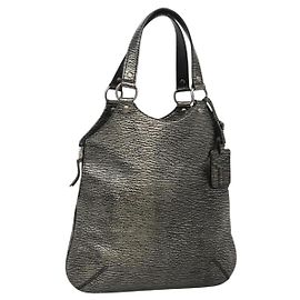SAINT LAURENT Bolsa de Hombro Metropolis Cuero Plata Auth am8965