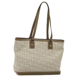Céline Borsa tote in tela Macadam C di CELINE Khaki Argento Auth BA5408