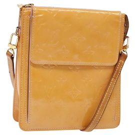 LOUIS VUITTON Vernis Motto Accessory Pouch Marshmallow Pink M91312 Auth BA5484