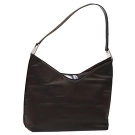 Borsa a Spalla GUCCI in Nylon Marrone Argento 001 3017 Auth 135184