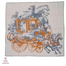 Hermès Carré 100 Grand Carros Royale Seide und Cashmere Schal