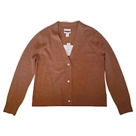 Cynthia Rowley Merinowolle Strickjacke Camel