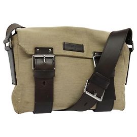 Borsa a Spalla GUCCI in Tela Beige Argento 106298 Auth ti3398