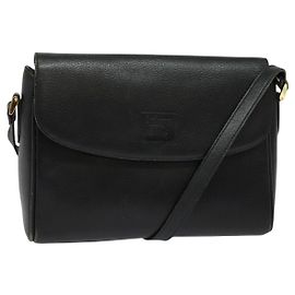 Autre Marque Borsa a Spalla Burberrys in Pelle Oro e Nero Auth ep10528