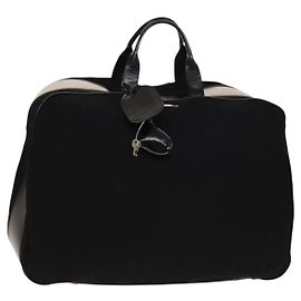 Borsa Boston GUCCI in cotone nero argento 010 1553 0301 Auth 133415