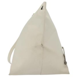 Schultertasche Salvatore Ferragamo aus Leder Weiß Silber Auth bs28717