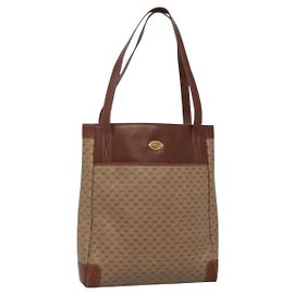 GUCCI Micro GG Supreme Tote Bag aus PVC Beige Gold 002 37 0035 Auth ep10439
