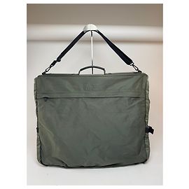 Borsa da viaggio 2 in 1 in tela di poliestere Issey Miyake vintage grigia
