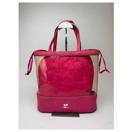 Borsa 2 in 1 in tela PVC trasparente vintage Courreges rosa
