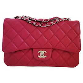 Borsa Chanel Flap Rosa in Pelle d'Agnello