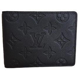 Louis Vuitton Shadow Geldbörse aus schwarzem Leder