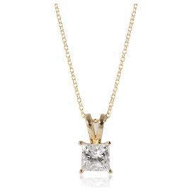 Autre Marque Pendente in diamante solitario principessa in oro giallo 14K (1,81 CTW)