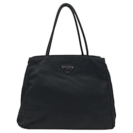 Prada Tessuto Nylon Leather Tote Handbag Blue ref.2604822 - Joli