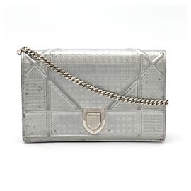 Clutch con catena Diorama in pelle verniciata