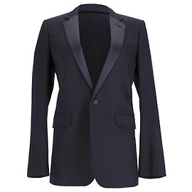 Blazer monopetto in lana blu navy di Saint Laurent