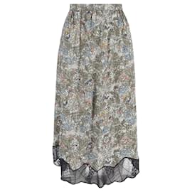 Zadig & Voltaire Joslin Midirock mit floralem Druck aus mehrfarbiger Viskose