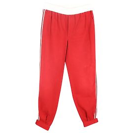 Gucci Military Drill Buckled Pants in Red Cotton 