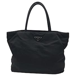 Bolso tote de nylon tessuto con logo triangular Prada