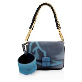 Borsa a spalla piccola 4G in tela effetto graffiti Givenchy x Chito