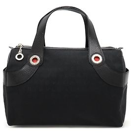 Bulgari Bvlgari Logo Mania Canvas-Leder-Shopper