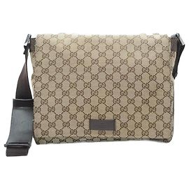 Gucci Borsa a tracolla in tela GG marrone