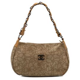 Chanel Hobo Camelia in Suede Marrone CC