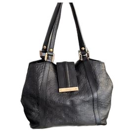 Gucci - Borsa hobo 'New Web' in pelle nera Guccissima