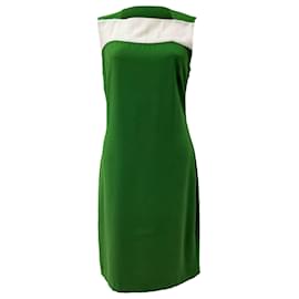 Vestido midi Joseph con detalle recortado en la espalda en acetato verde