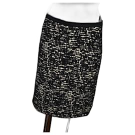 Minifalda de lana Max Mara negra y blanca