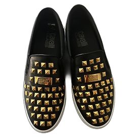 Zapatos planos Just Cavalli de piel negra