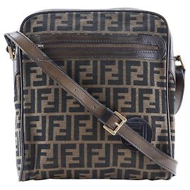 Fendi Logo Zucca Shoulder Bag Zucca