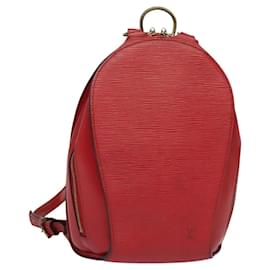 LOUIS VUITTON Zaino Epi Mabillon Rosso Castigliano M52237 LV Auth 140708