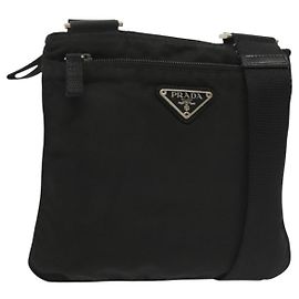 Borsa a Spalla PRADA in Nylon Nero Argento Autentica hk2903