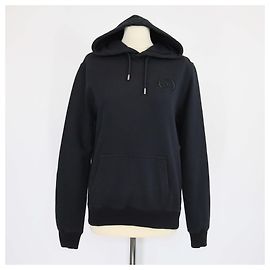 Christian Dior Dior Homme Black CD bestickte Baumwoll-Hoodie-Jacke