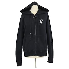 Off White Off-White Schwarze Caravaggio Lute Zipped Hoodie Jacke