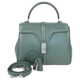 Borsa a mano Celine Classique 16 in pelle celadon piccola - Céline