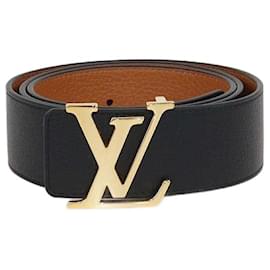 Louis Vuitton Black/Brown Leather Reversible 40MM Initiales Belt