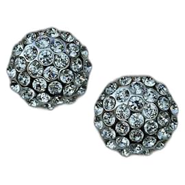 Orecchini a clip Christian Dior Argento e Strass