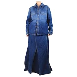 Abito maxi in denim blu - taglia M - Off White