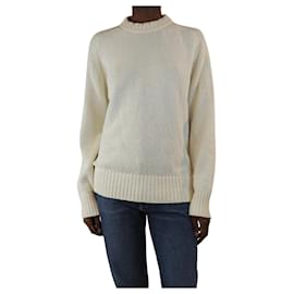 Weißer Handtuchstrickpullover - Größe XS - Autre Marque