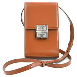 Borsa a spalla in pelle marrone Givenchy