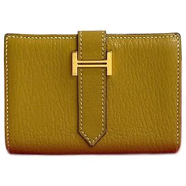 Hermès Tarjetero Mini Béarn en chevreau Hermes