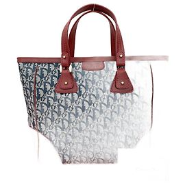 Borsa a mano in tela Trotter in pelle Christian Dior