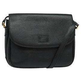 Autre Marque Borsa a Spalla Burberrys in Pelle Oro e Nero Auth ep10469