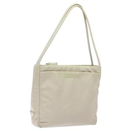Borsa Tote Prada in Nylon Bianco Argento Auth bs28890